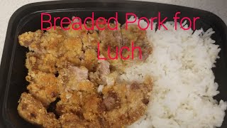 Breaded Pork for Lunch #food #pork #lunch