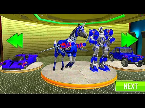 Flying Horse Robot Transformation Wars Jeep Robot Games - Android Gameplay
