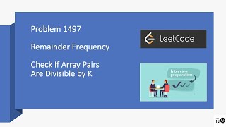 YouTube video 'check if array pairs are divisible by k | check if array pairs are divisible by k | leetcode 1497'
