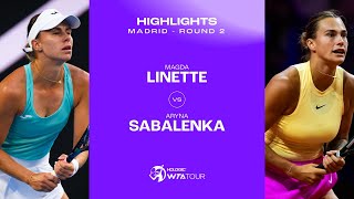 Magda Linette vs. Aryna Sabalenka | 2024 Madrid Round 2 | WTA Match Highlights