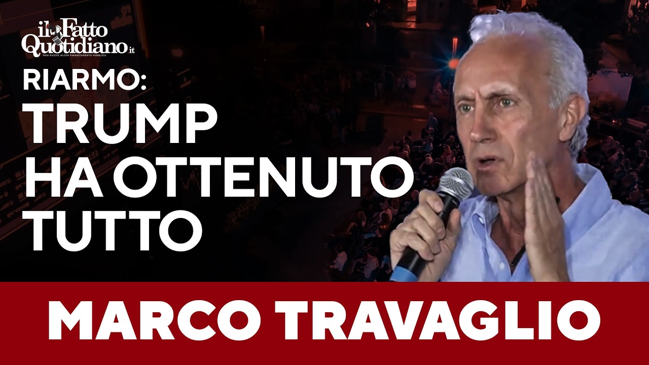 Travaglio sul riarmo: “100 miliardi in più all’anno, li toglieranno a sanità e scuola”