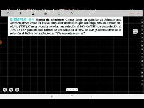 Aplicaciones y resolución de problemas 6 - Mezcla de soluciones