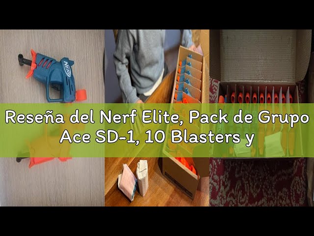 Vídeo relacionado con Nerf Elite, Pack de Grupo Ace SD-1, 10 Blasters y 20 Dardos Oficiales, Visor, Exclusivo de Amazon, de plástico, 10,8 x 42,3 x 17,1 cm