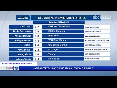 African Stars stretched lead in Debmarine Namibia Premiership, Young African stay in the chase.