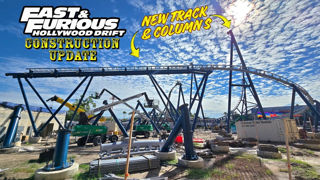 Universal Orlando Resort Fast & Furious: Hollywood Drift Roller Coaster Construction Update 6.22.26