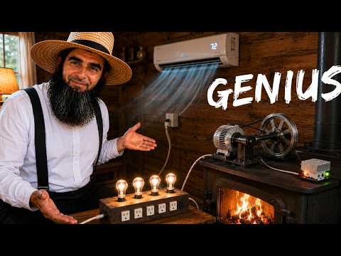 The $15 AMISH Wood-Stove TRICK That Makes FREE ELECTRICITY (No Solar, No Grid).