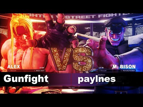 SFV/SF5 AE Gunfight (Alex) vs Paylnes (M.Bison) Ranked Match set