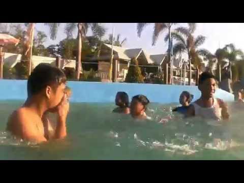 happy family swimming activity
