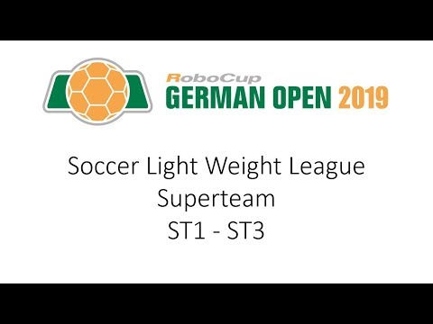 RoboCup German Open 2019 - Soccer Light Weight Superteam: ST1 - ST3 (5:11)