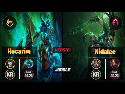 Cuzz HECARIM (Jungle) [Conqueror] VS NIDALEE - Challenger KR Patch 10.24