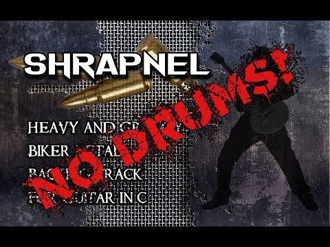 Shrapnel, No Drums! Heavy and Grungy Biker Metal Backing Track For Drummers, 95 BPM