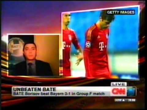 Football:BATE Borisov's Andrey Vashkevich interviewed.