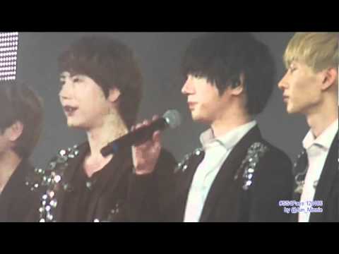 [120406 SS4 in Paris] Ending Talk + Celebrating Siwon & Eunhyuk Bday