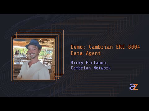 Demo: Cambrian ERC-8004 Data Agent | Ricky Esclapon at Agentic Zero preview