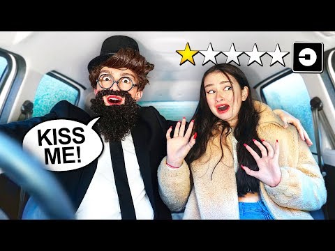 PICKING UP my CRUSH in UBER under DISGUISE! (no idea) Video