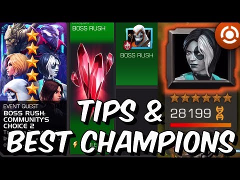 Boss Rush Tips & Best Champions Guide - Domino & Symbiote Supreme - Marvel Contest of Champions