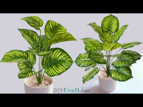 How to Make Artificial Plant | DIY Fake Indoor Plant For Home Decoration | Foam Sheet Craft Ideas