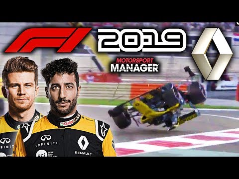 F1 2019 Renault Manager Career: REAR WING DAMAGE! CHALLENGING RACE! - Part 4