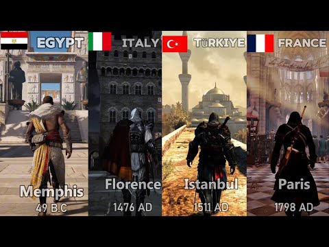 Exploring Every City In Assassin's Creed Games max graphics 4k
