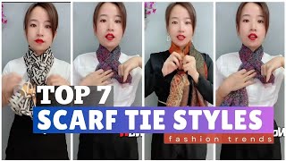 Top 7 popular ways to wear a Scarf | Easy stylish ways to tie a scarf? P#151023 #scarfwearing