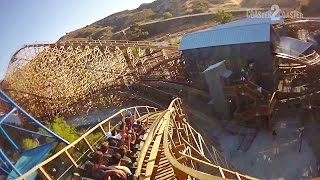 preview picture of video 'Apocalypse the Ride Coaster - Six Flags Magic Mountain - Valencia, California, USA'