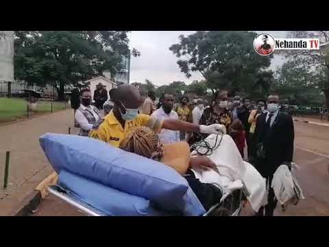 WATCH: Mary Chiwenga leaves court on a gurney to awaiting ambulance 