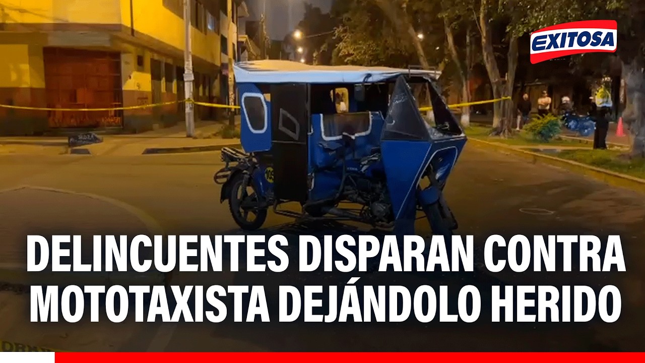 🔴🔵 Santa Anita: Delincuentes disparan contra mototaxista dejándolo gravemente herido