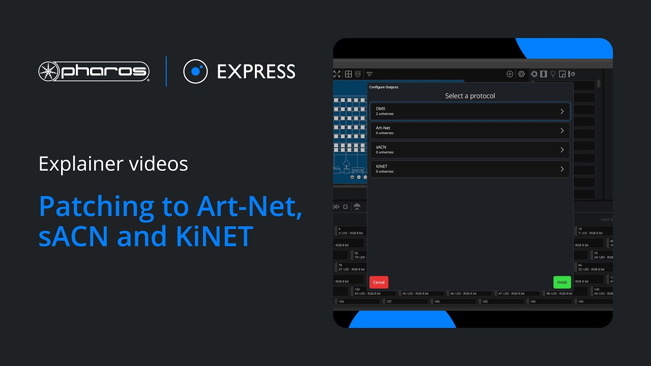 Patching to Art-Net, sACN, KiNET