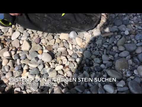 Steine flitschen, Steine hüpfen/ ditschen