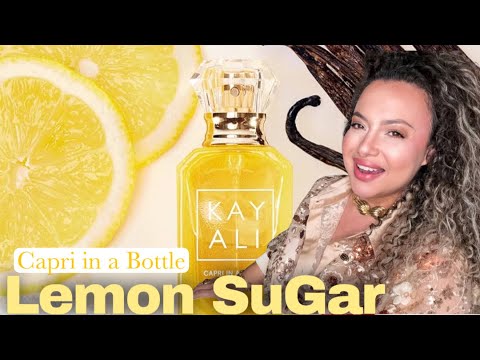 Lemon with lots of vanilla. Kayali perfume - Capri in a Bottle Lemon Sugar.