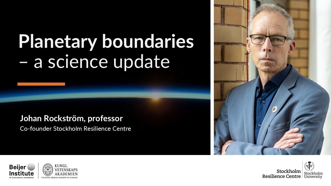 Planetary boundaries – a science update by professor Johan Rockström (2026)