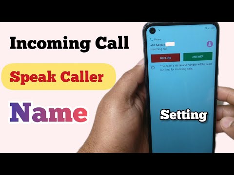 How to set incoming caller name announcer - Call name announcer android - Incoming call voice name