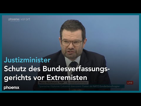 BPK: u.a. Justizminister Marco Buschmann zum Schutz des Bundesverfassungsgerichts vor Extremisten