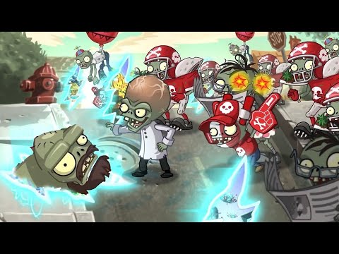 PvZ 2 Challenge - All Peashooters vs Team Modern Day Zombies - Who Will Win?