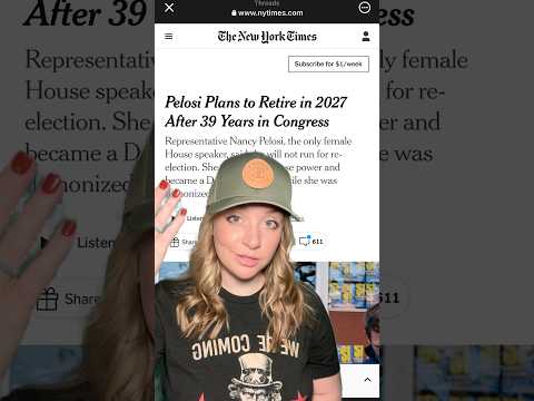 After 39 YEARS Pelosi Is FINALLY Retiring?!? ￼#2ndamendment #shortsfeed #shortsvideo #shorts Thumbnail