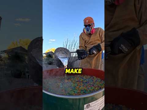 Pouring Molten Metal onto Water Beads!