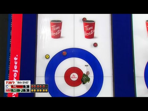 #brier2020 [8E] Gushue (NL) vs Jacobs (NO): Hit & roll battle with 2 guards and a hole