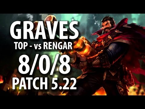 Graves vs Rengar - TOP - Full Game | PATCH 5.22