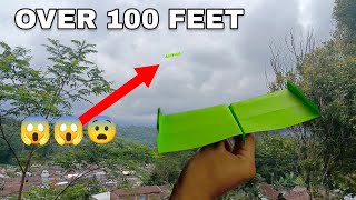 Paper Planes 100 FEET!! How To Make a Paper Airplane That Flies Far