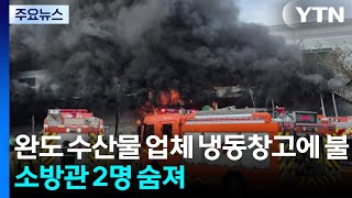 완도 수산물 업체 냉동창고에 불...소방관 2명 숨져 / YTN