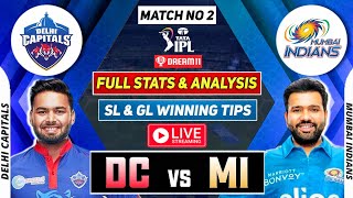 🔴IPL 2022 Live DC vs MI Dream11 DC vs MI Dream11 Prediction