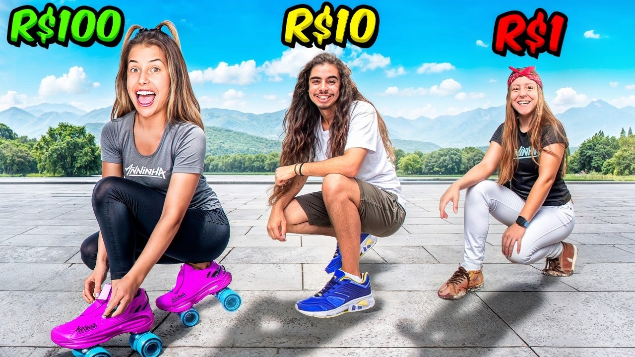 TENIS DE R$ 1 VS R$ 10 VS R$ 100 !!!