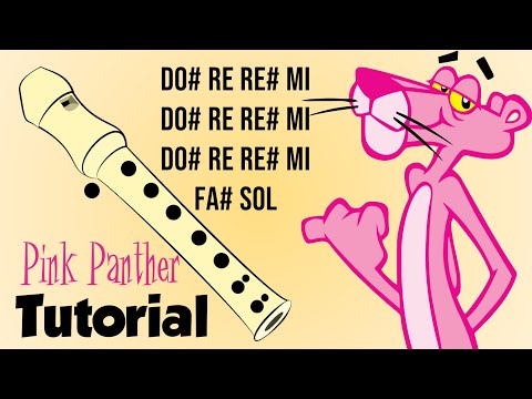 COMO TOCAR  la Canción de la Pantera Rosa en Flauta Dulce 🎶 Tutorial con Notas de la Melodia