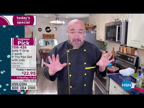 SafeTGrip 2pack 9" Fry Pan Set with Lids