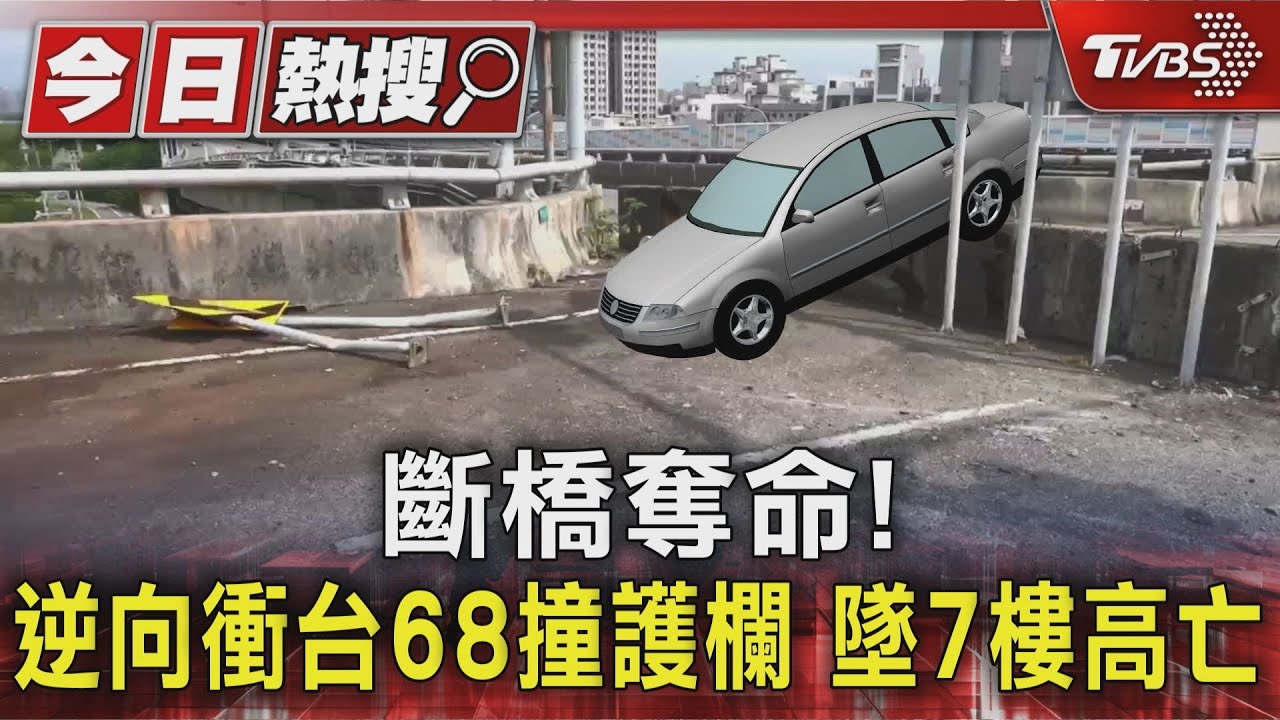 斷橋奪命！逆向衝台68撞護欄　墜7樓高亡