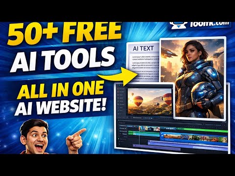 1 Website = 50+ Free AI Tools 😱 | Toolfk.com Full Review Hindi