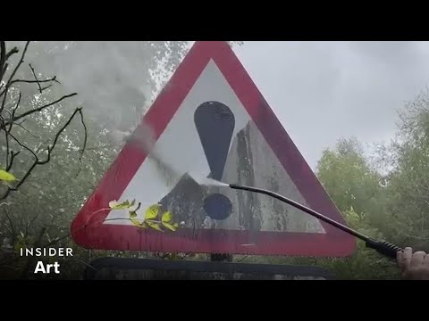 Cleaning Algae-Covered Street Signs | Insider Art
