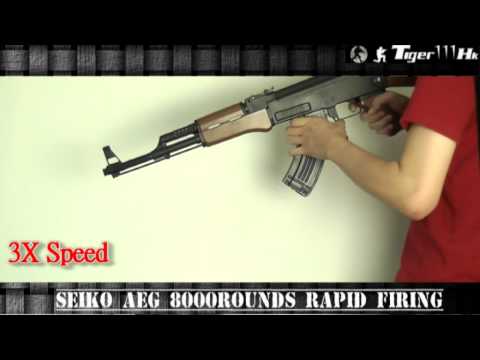 Endurance Test - SEIKO(Bell) AK47 AEG 8000rds Shooting in 20mins
