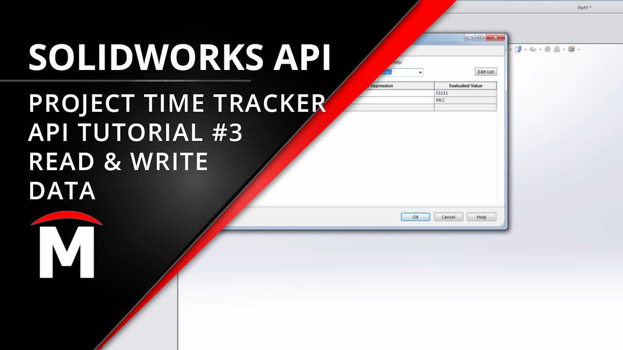 Project Time Tracker - Read & Write File Data - SOLIDWORKS API Tutorial #3