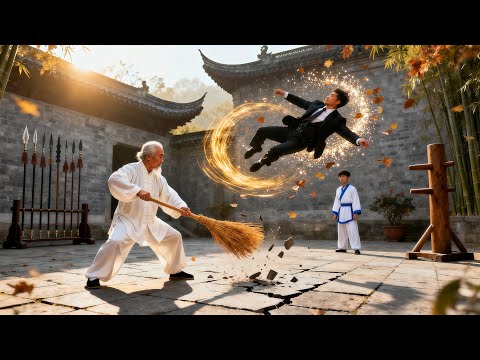 Hidden Kung-Fu Grandpa Returns After 20 Years: One Punch Flattens 10 Bullies for His Granddaughter